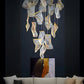 Lustre LED doré à 6 lumières avec base ronde – image 7