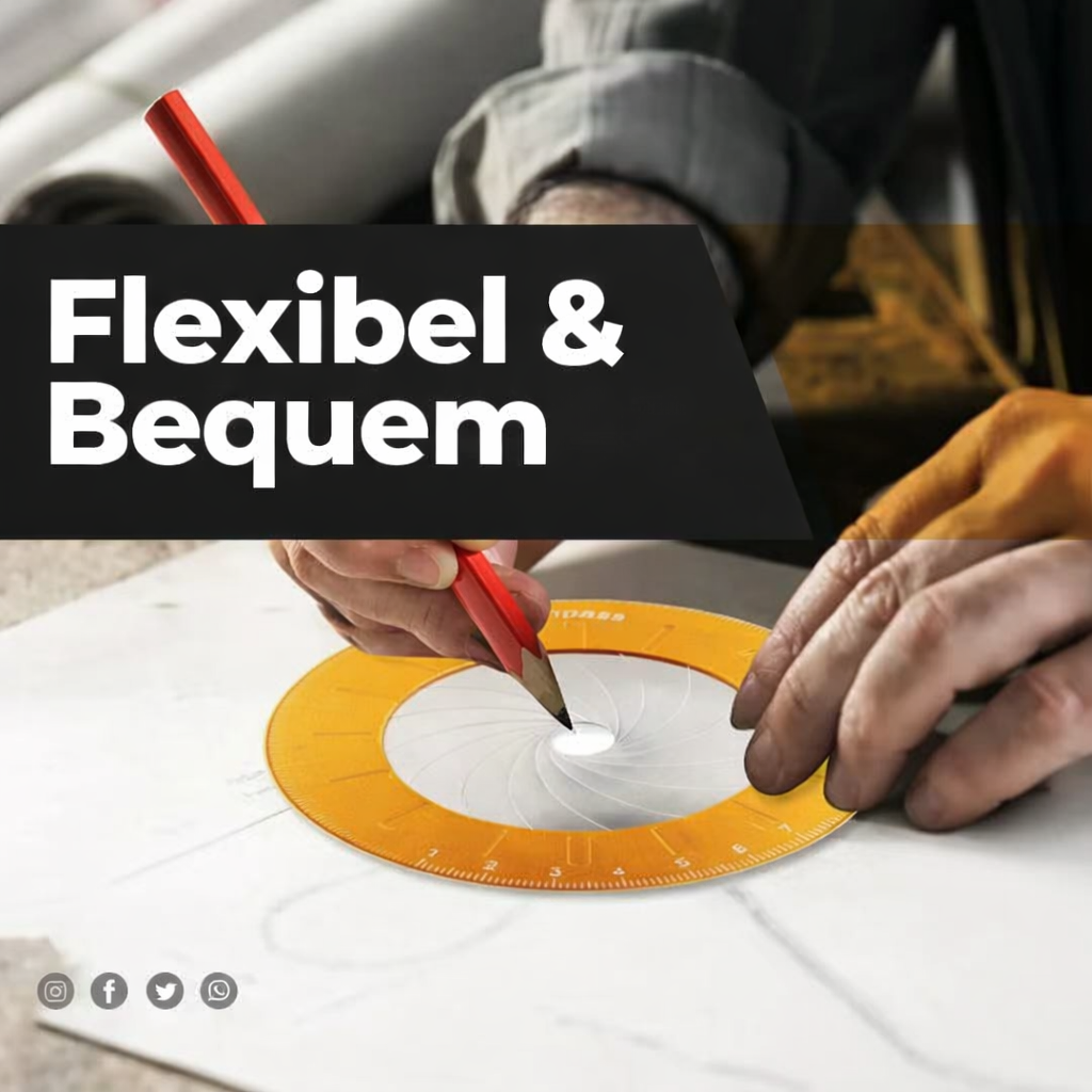 Outil de traçage de cercles réglable jusqu’à 12,5 cm