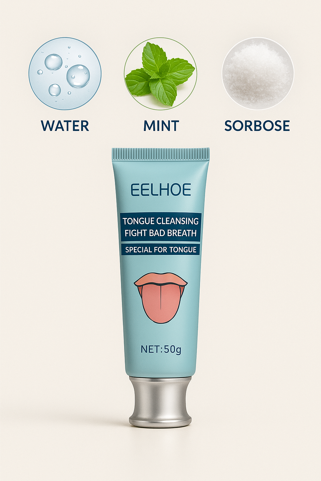 Ensemble gel pour langue de 50 g et gratte-langue