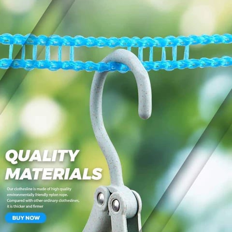 Corde à linge portable pour intérieur et extérieur – image 9