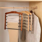 Cintre à pantalons à cinq barres en bois et métal