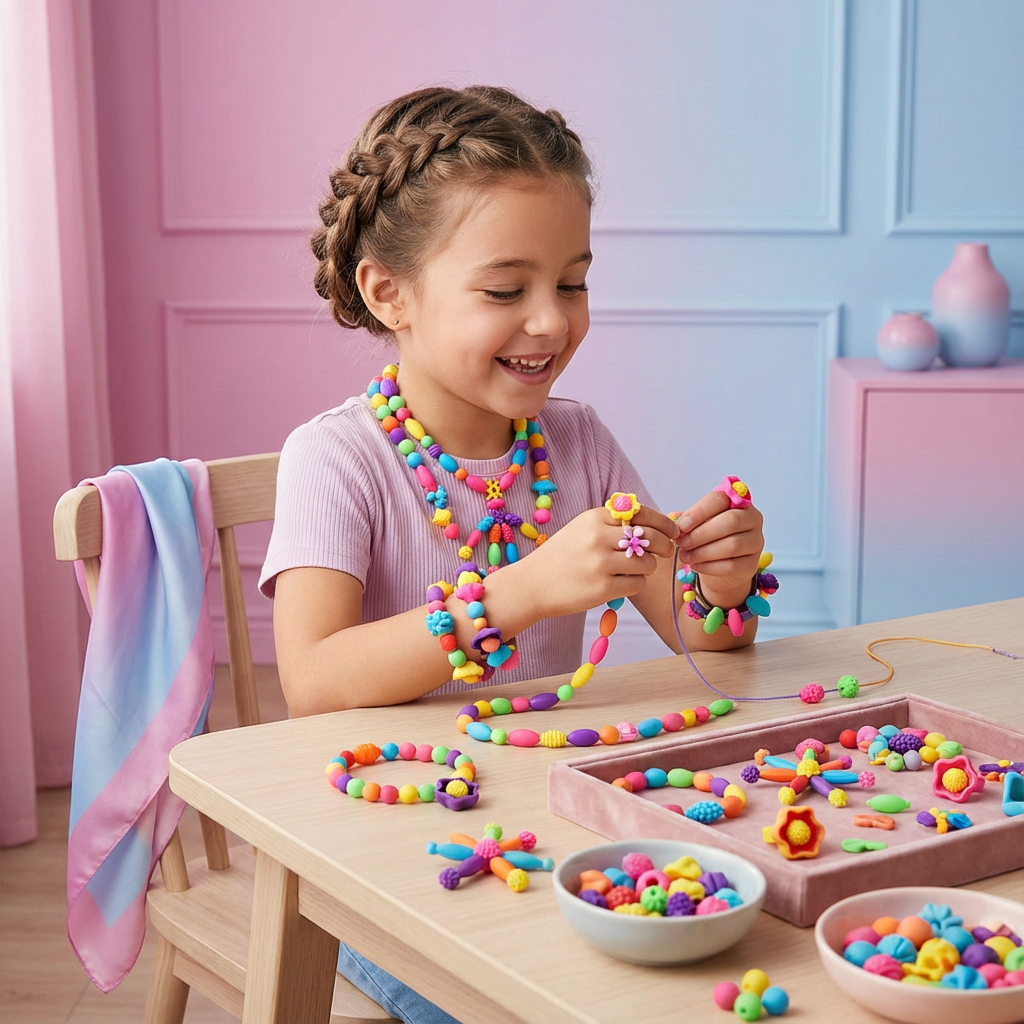 Coffret de perles à emboîter pour bijoux, plus de 500 pièces