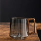 Tasse en verre avec poignée en bois, 400 ml