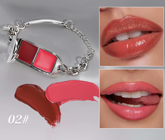 Coffret gloss et bracelet à breloques – Maquillage et bijou – Lot de 2