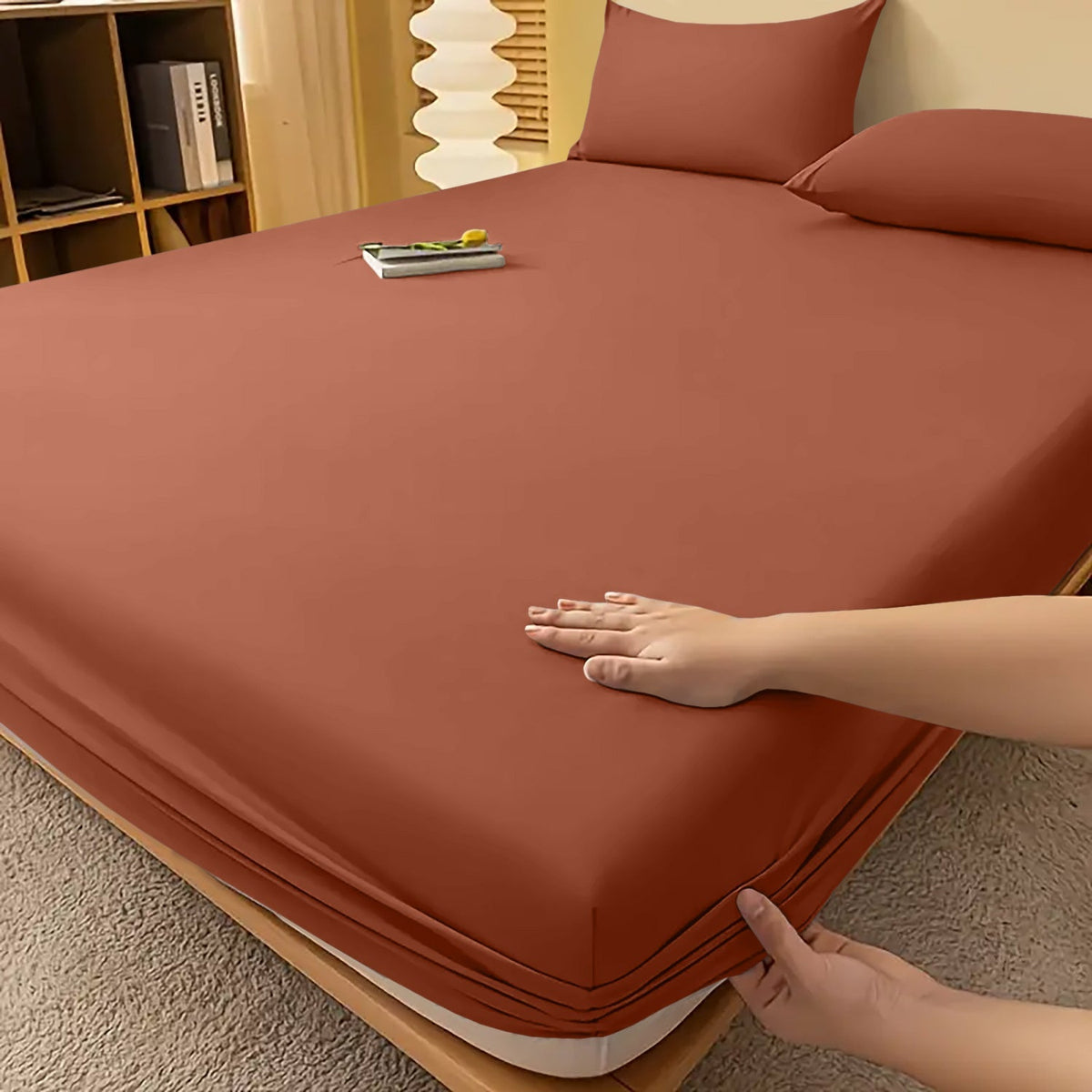 Drap-housse uni à bonnet profond de 29 cm