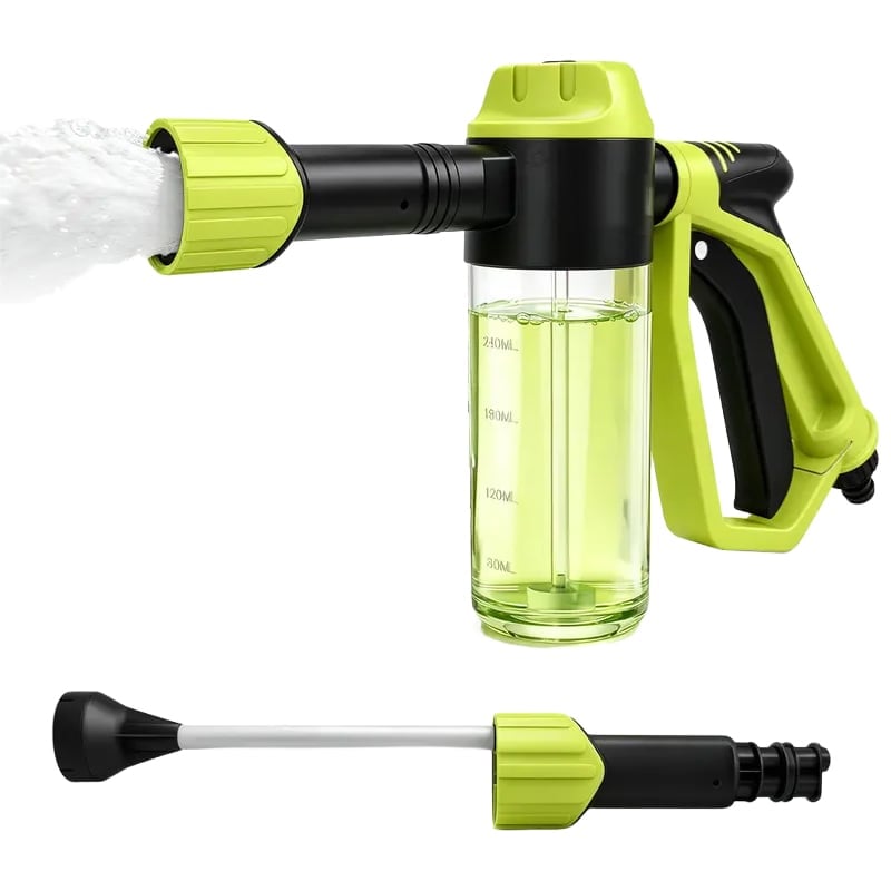 Canon à mousse 2-en-1 pour lavage auto – Kit pistolet pulvérisateur pour tuyau d’arrosage – image 9