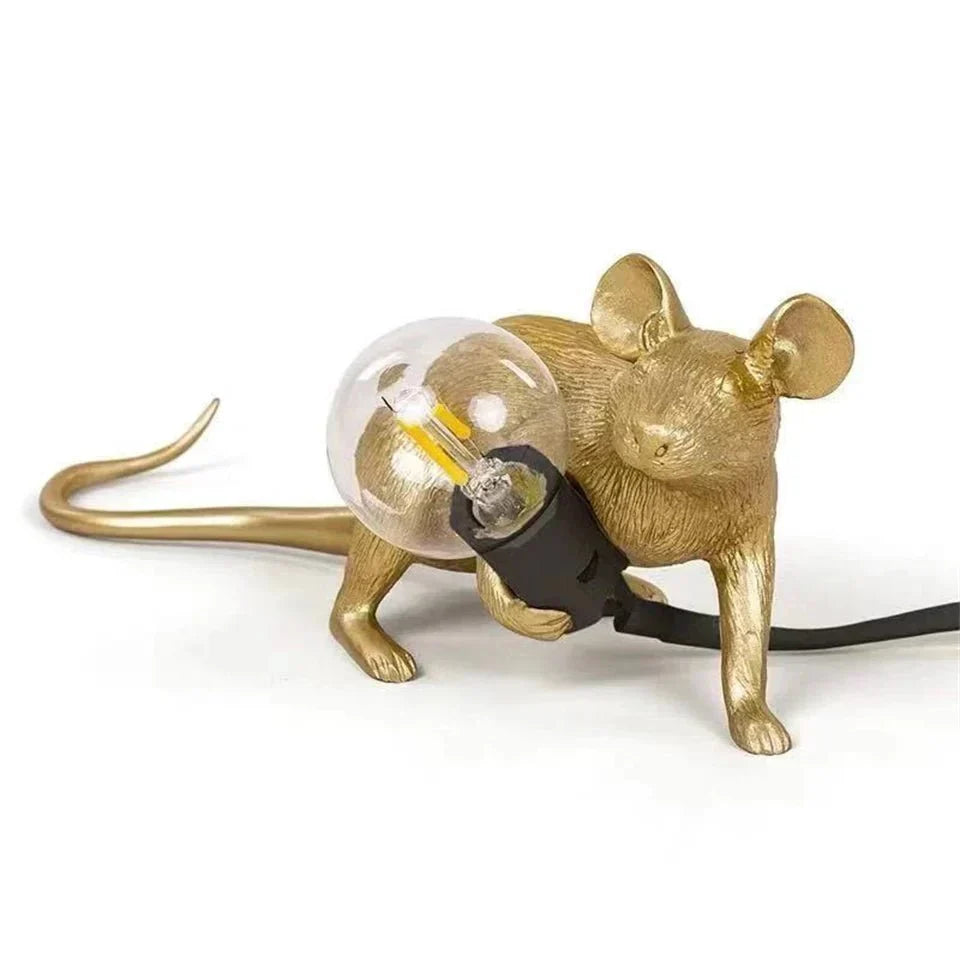 Lampe décorative souris avec ampoule LED
