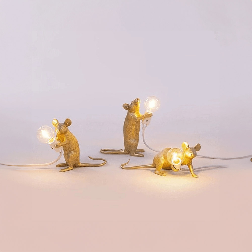 Lampe décorative souris avec ampoule LED