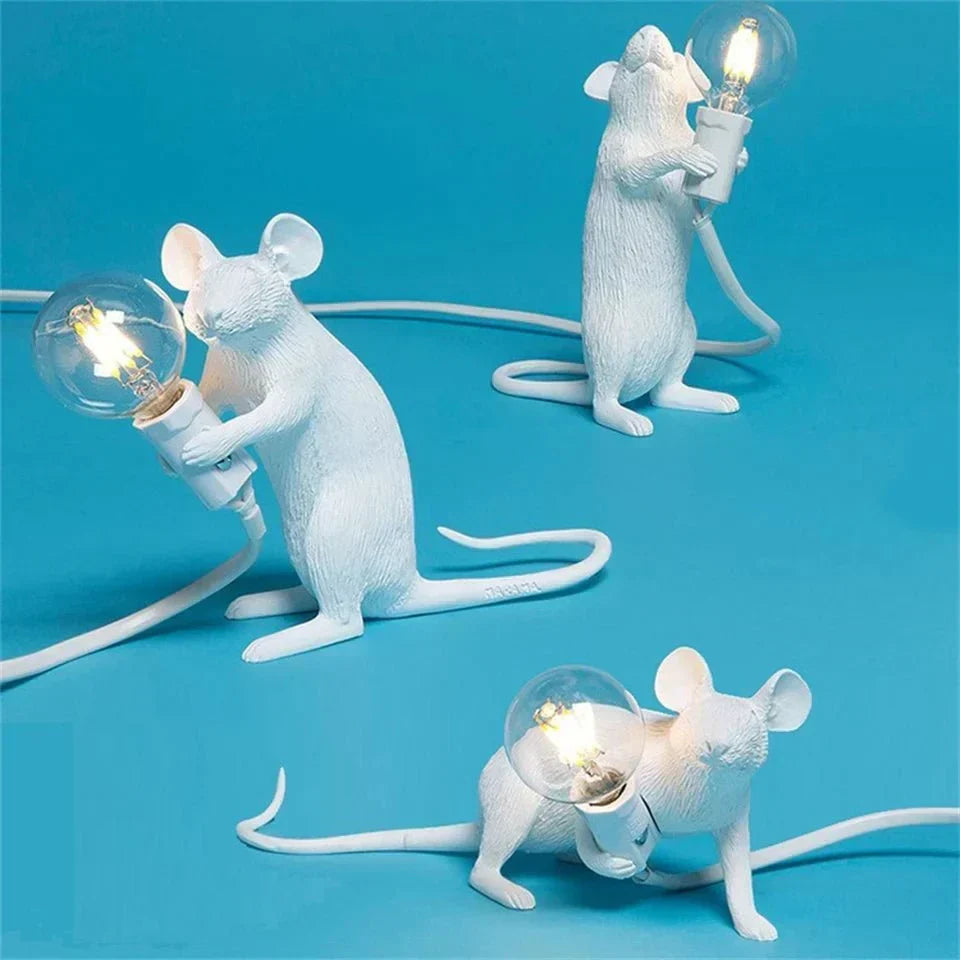 Lampe décorative souris avec ampoule LED