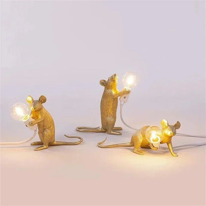 Lampe décorative souris avec ampoule LED