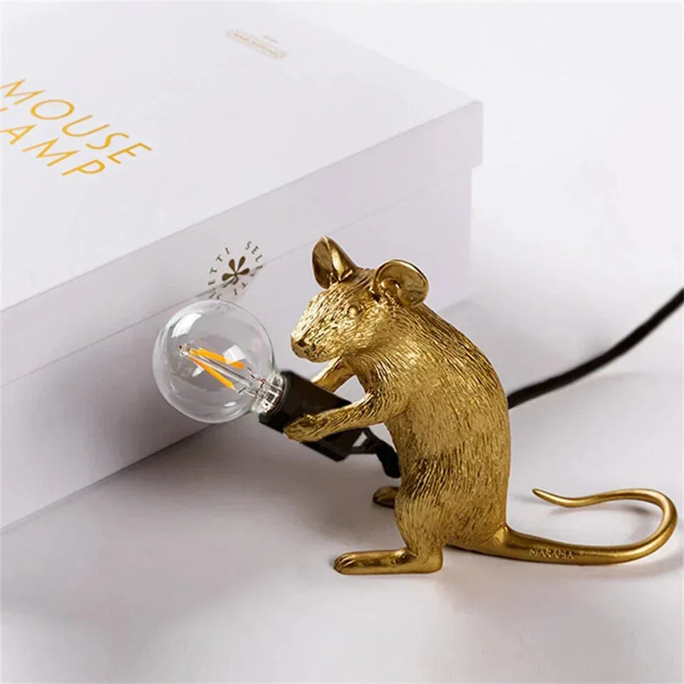 Lampe décorative souris avec ampoule LED