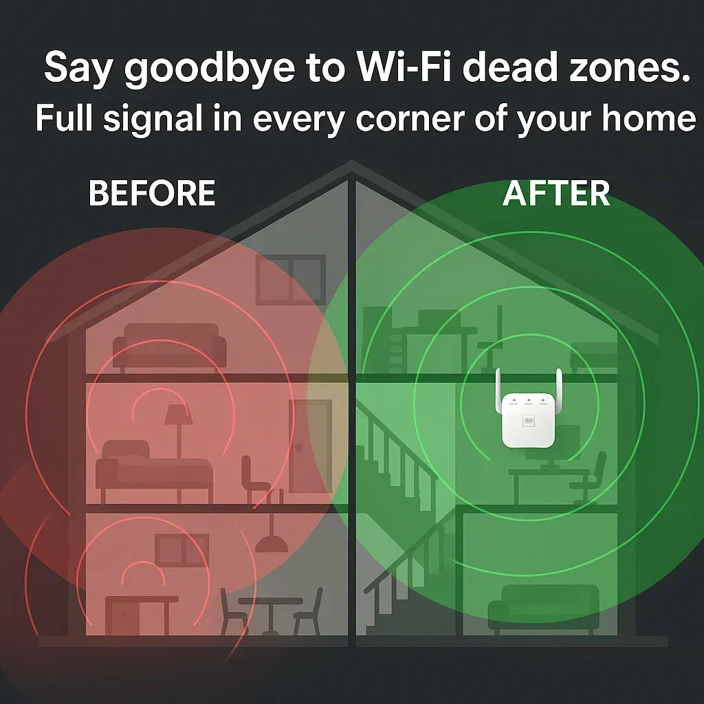 Répéteur Wi-Fi double bande avec configuration WPS