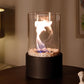 Lampe à combustible avec cylindre en verre et éteignoir