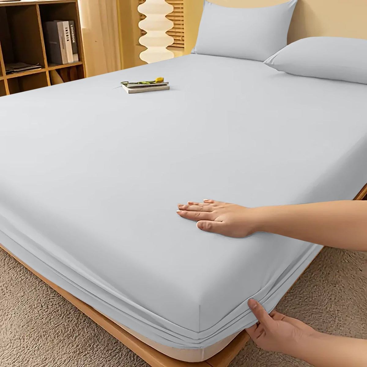 Drap-housse uni à bonnet profond de 29 cm
