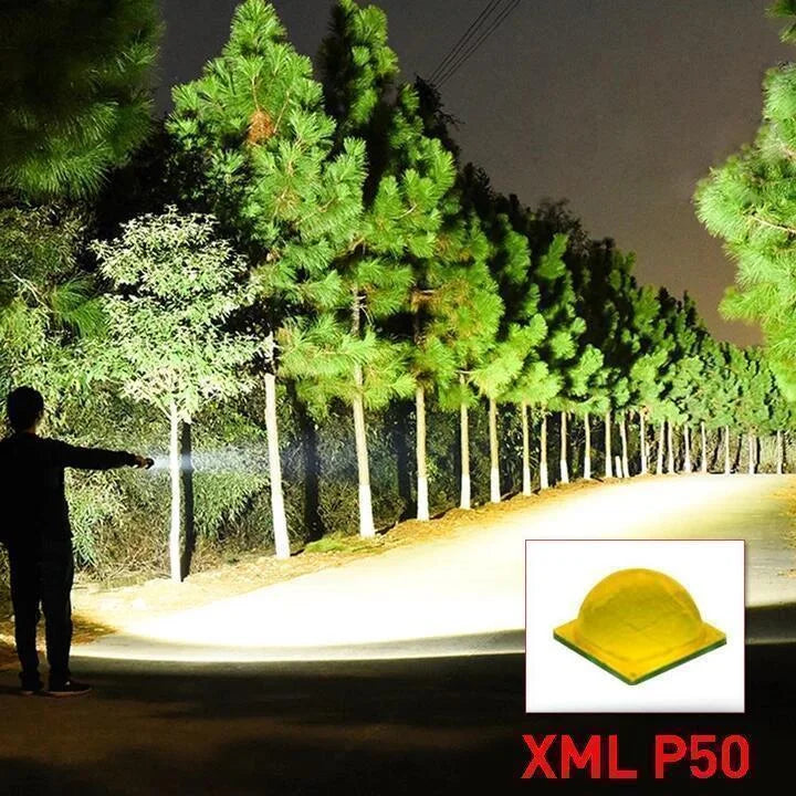 Lampe torche rechargeable à DEL XHP50.2, trois modes