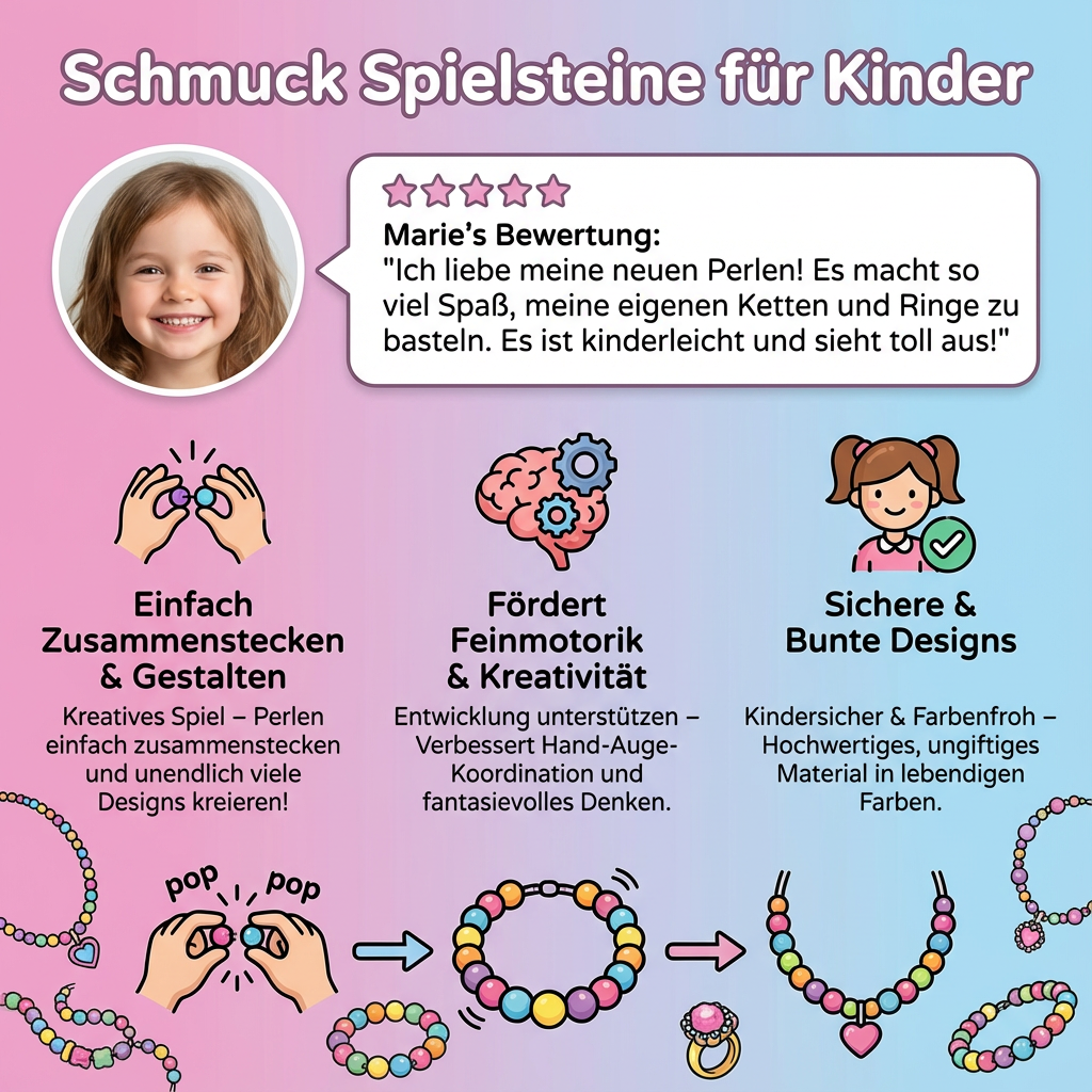 Coffret de perles à emboîter pour bijoux, plus de 500 pièces