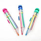 Crayon multicolore 8 en 1 à mécanisme à clic
