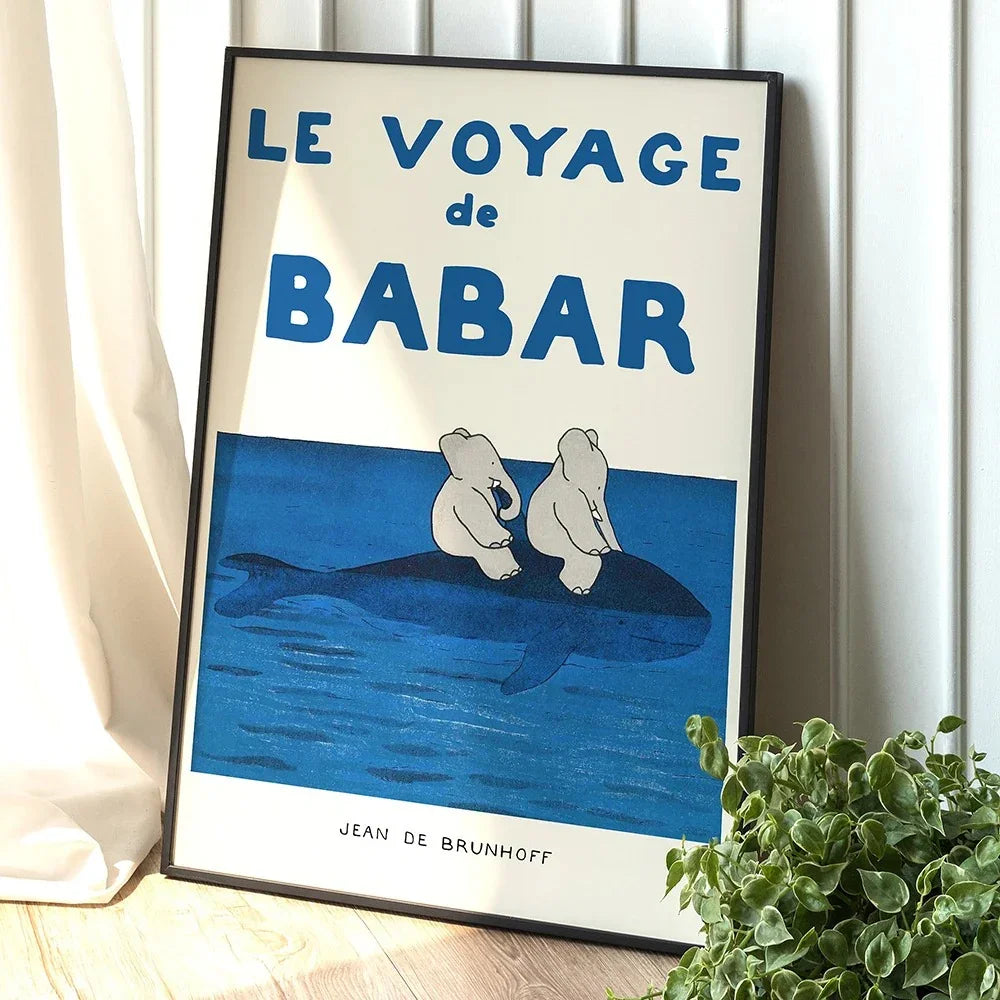 Affiche murale éléphant sur papier mat
