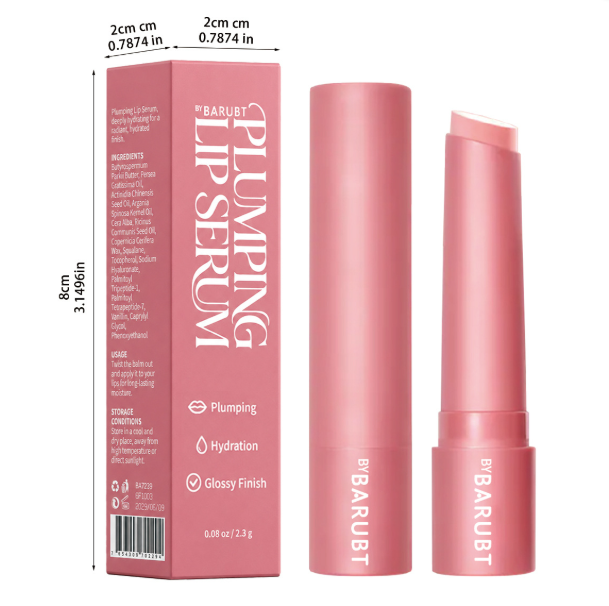 Sérum à lèvres hydratant – Rose transparent et fini brillant – Lot de 2