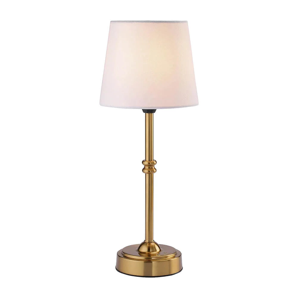Lampe de table LED sans fil avec abat-jour textile