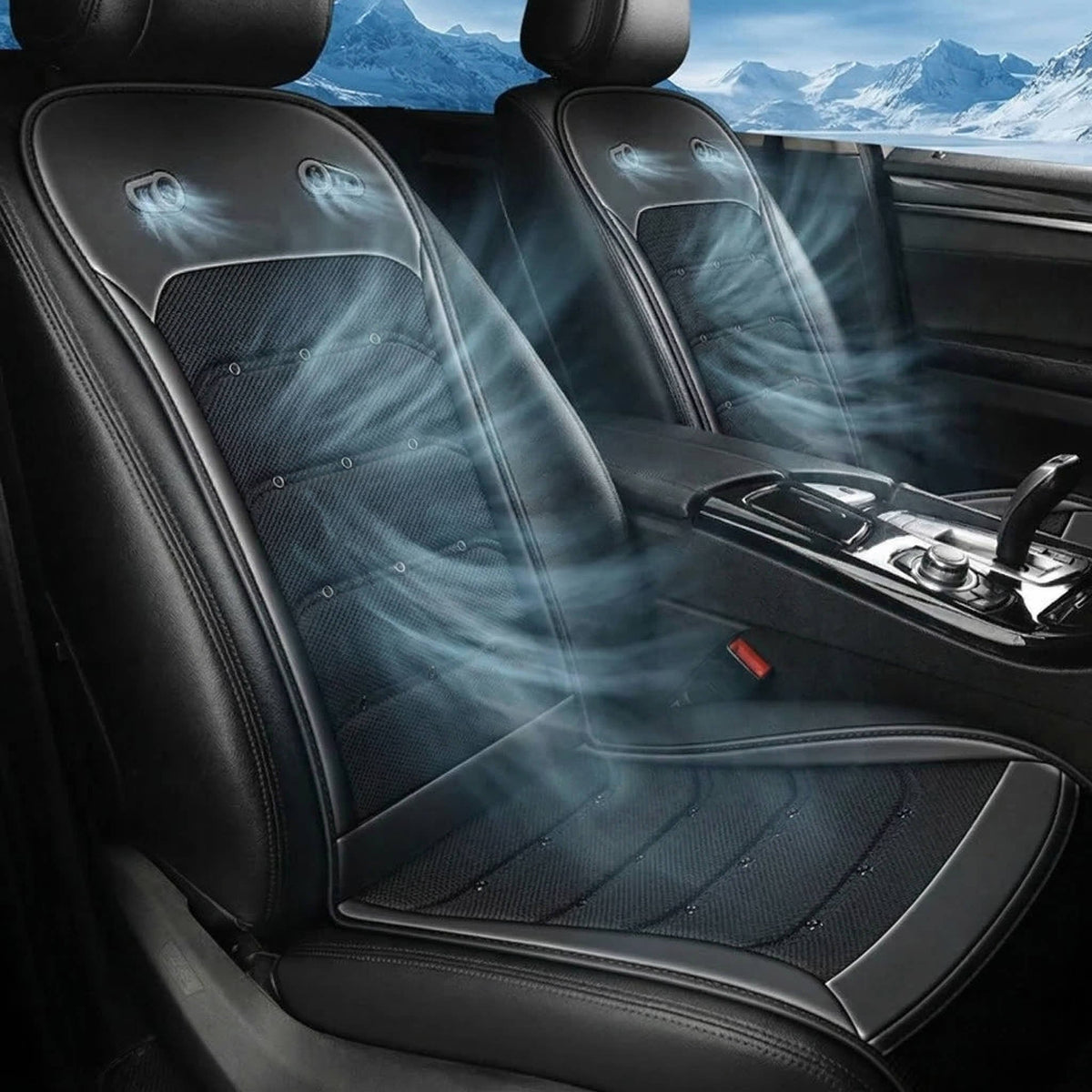 Coussin de siège automobile ventilé à deux ventilateurs