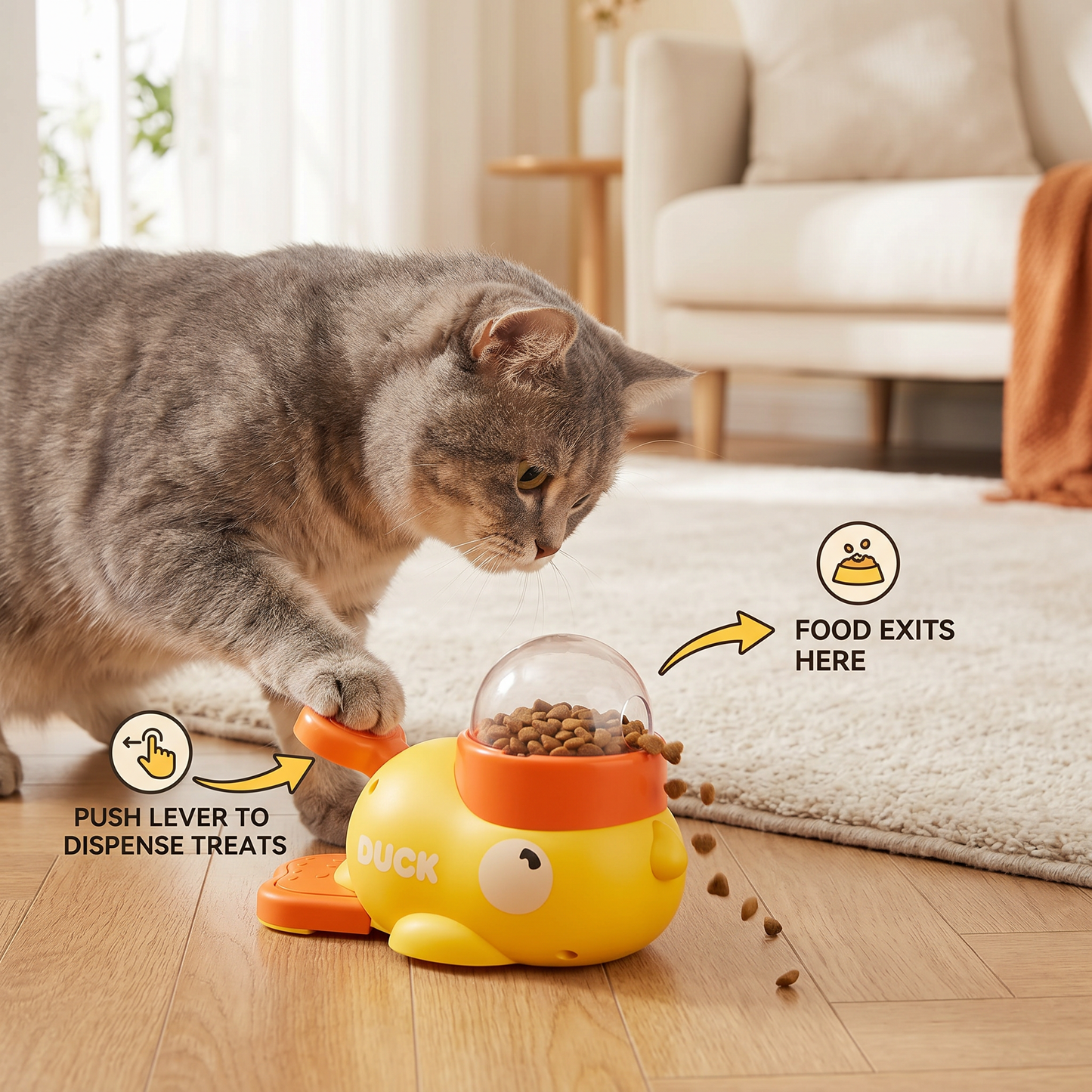 Distributeur de croquettes interactif pour chat – image 3