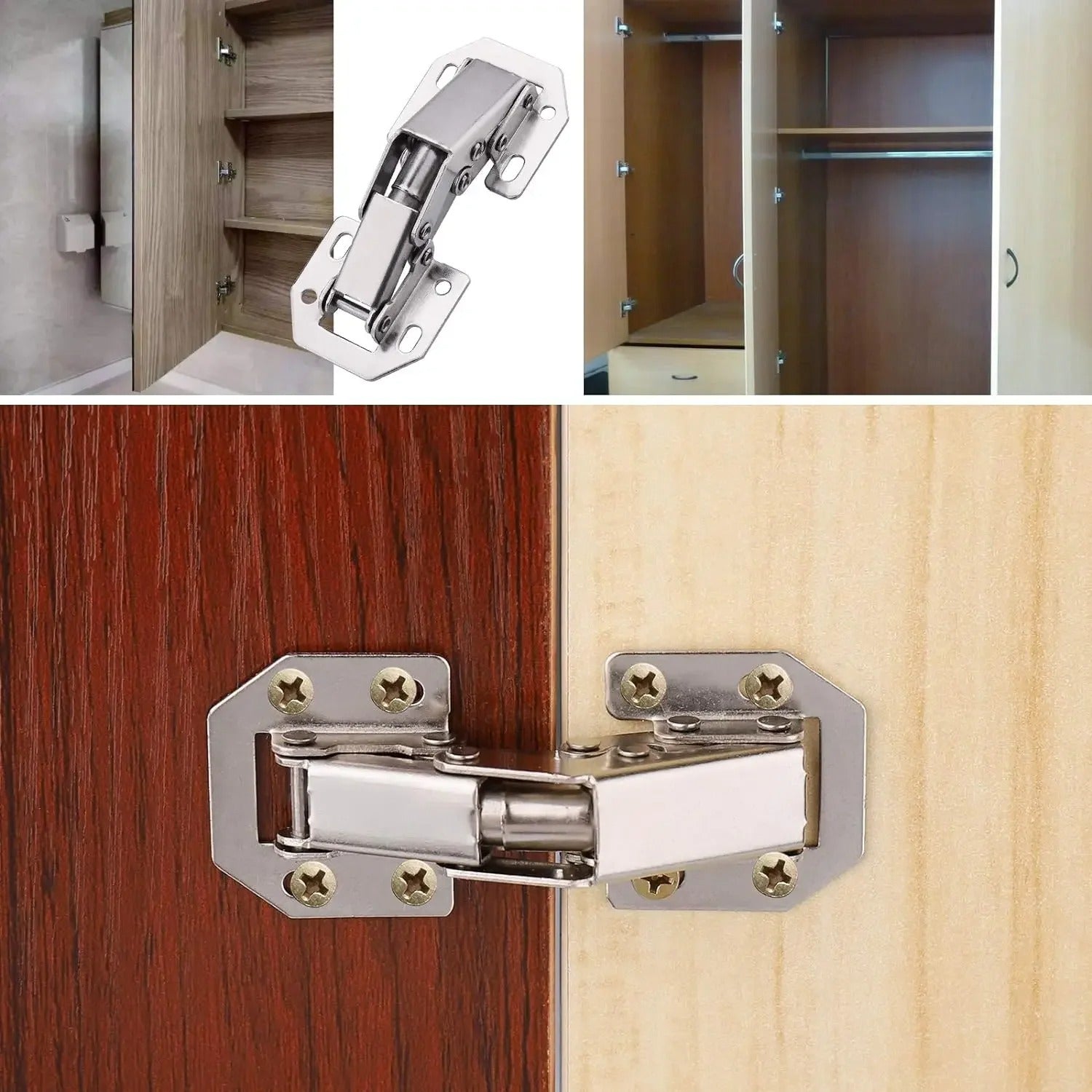 Lot de 10 charnières de meuble à fermeture douce – image 3