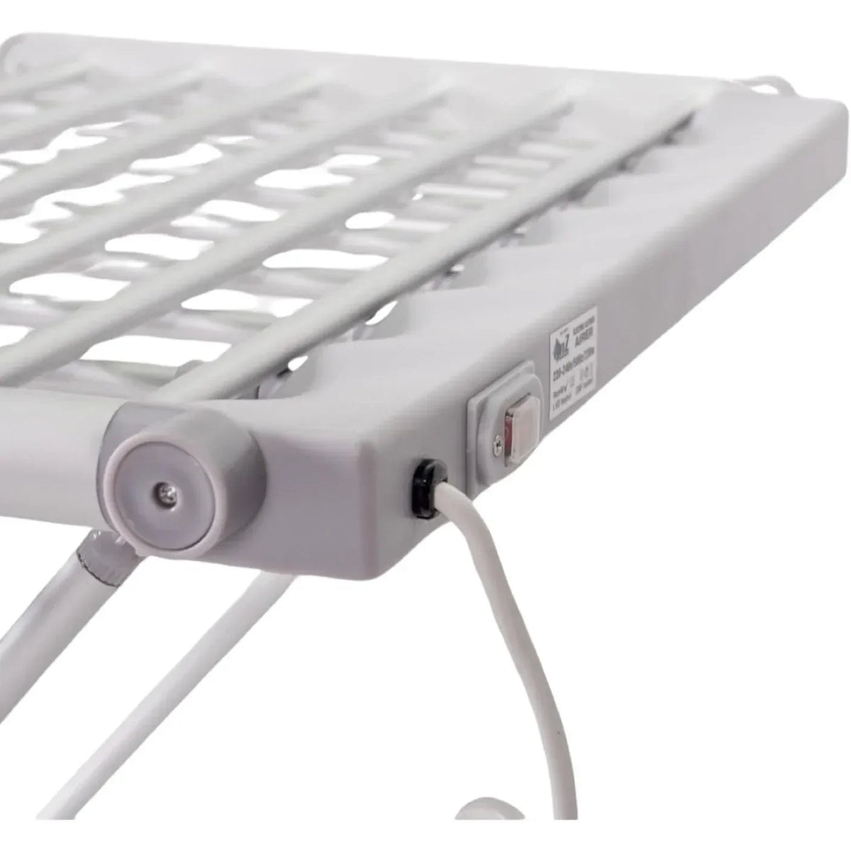 Étendoir électrique chauffant pliable avec ailes rabattables