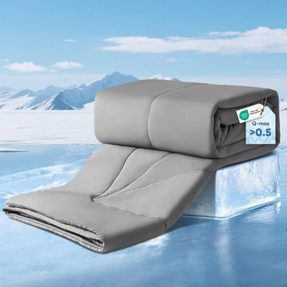 Couverture matelassée légère réversible à deux tons