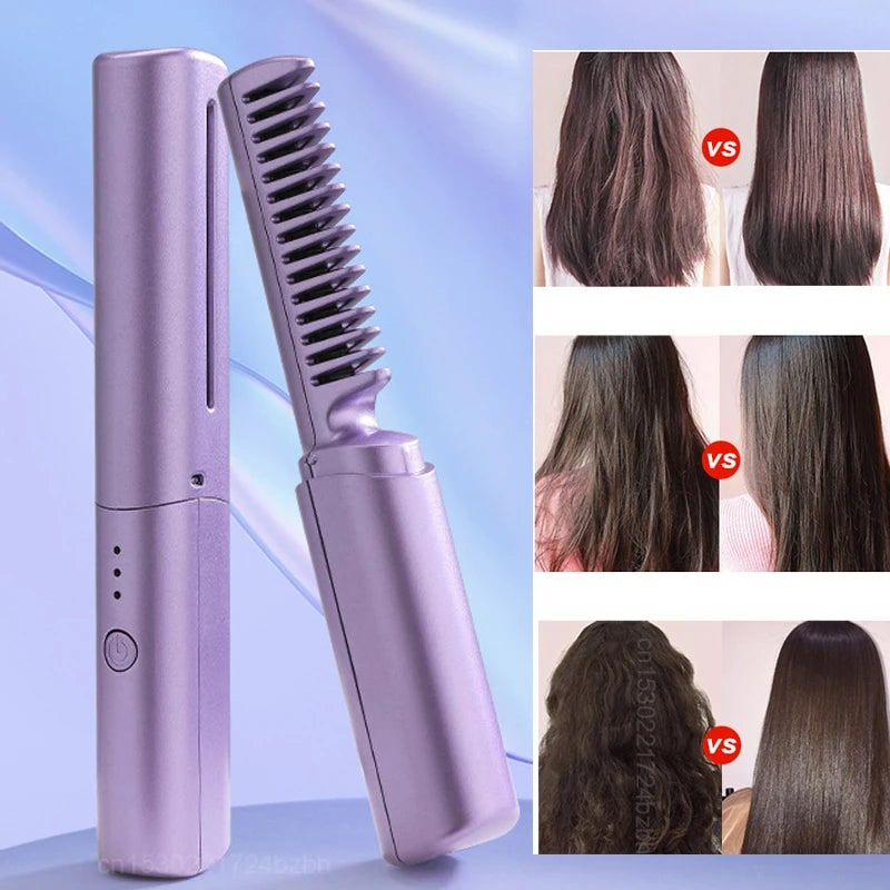 Brosse lissante rechargeable à dents céramiques et capuchon