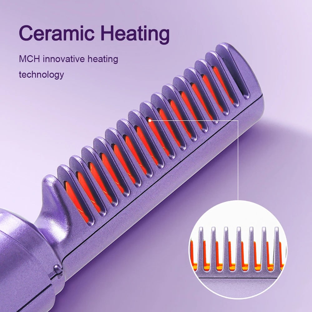 Brosse lissante rechargeable à dents céramiques et capuchon