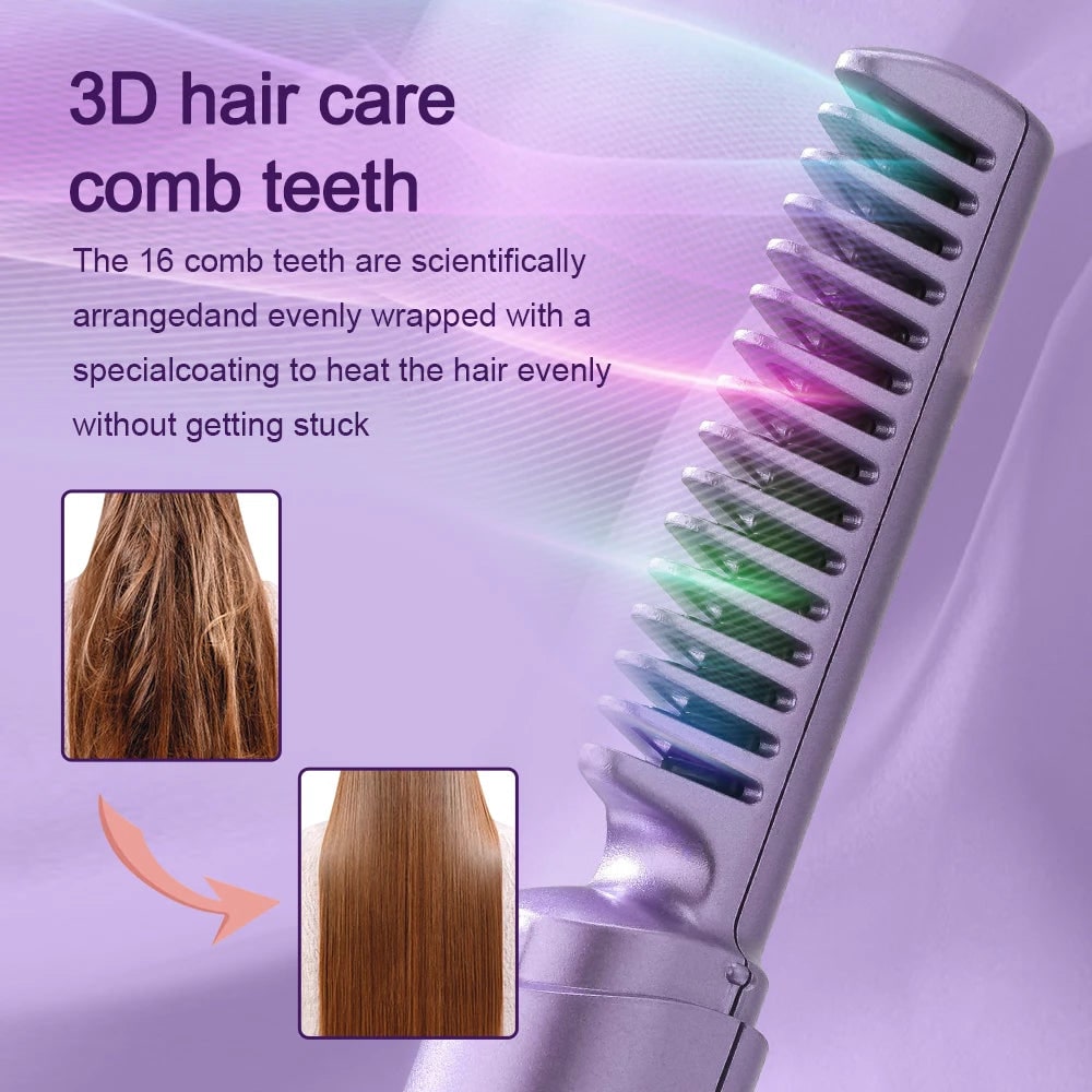 Brosse lissante rechargeable à dents céramiques et capuchon