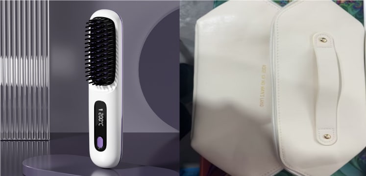 Brosse lissante sans fil à écran LCD et recharge USB-C