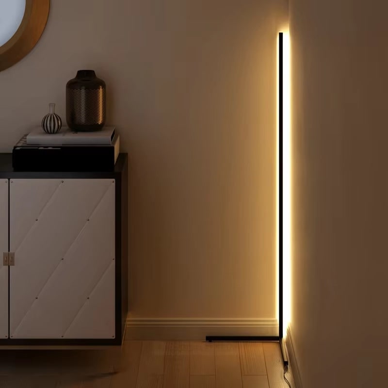 Lampadaire d'angle LED à lumière indirecte et télécommande