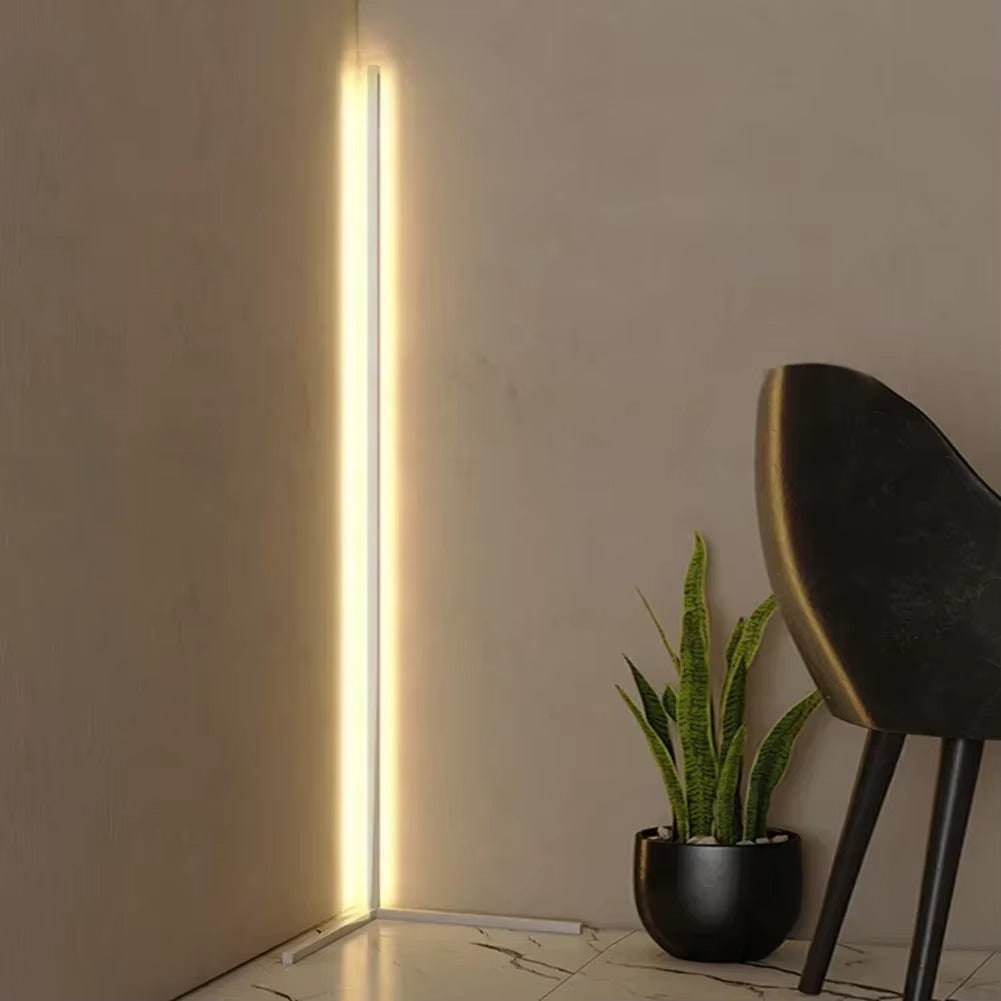 Lampadaire d'angle LED à lumière indirecte et télécommande