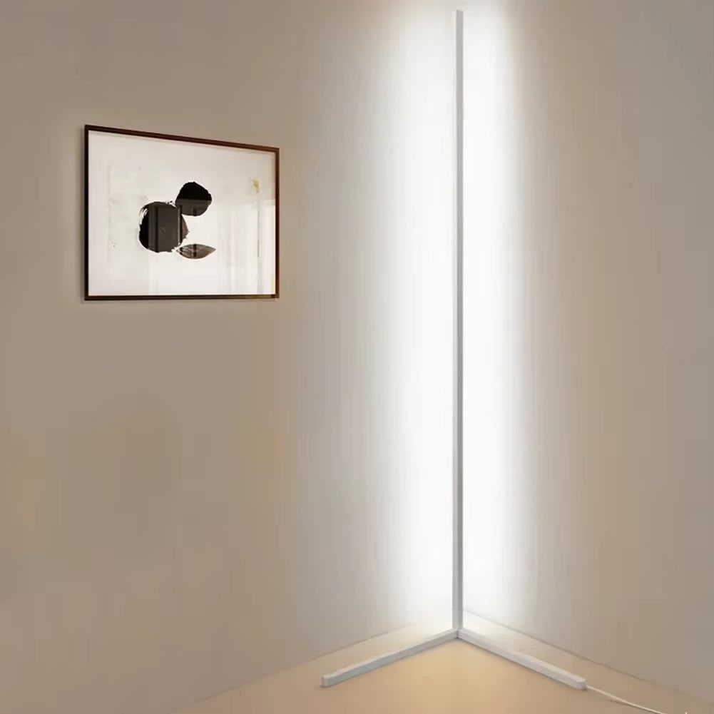 Lampadaire d'angle LED à lumière indirecte et télécommande