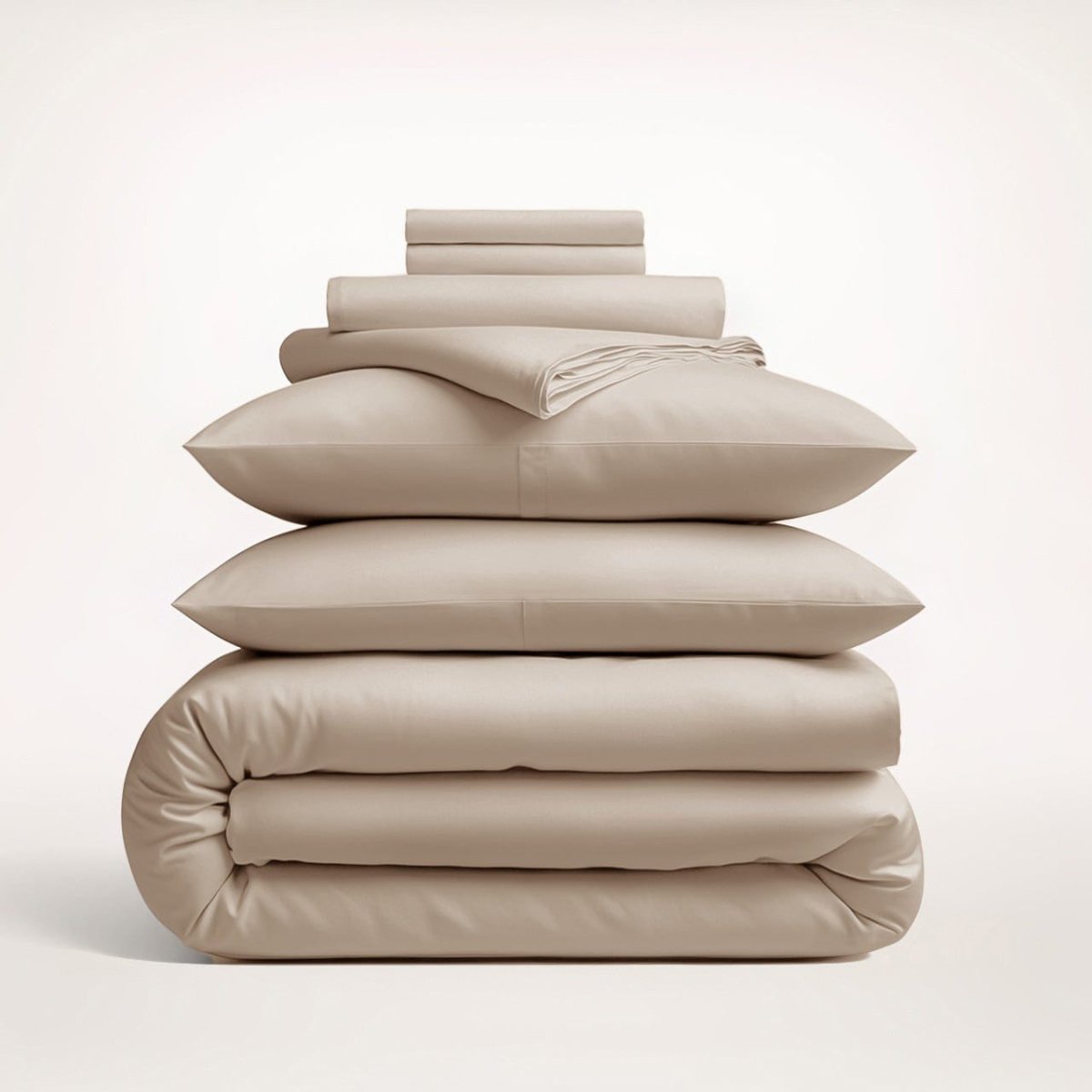 Housse de couette en coton satiné avec taies assorties