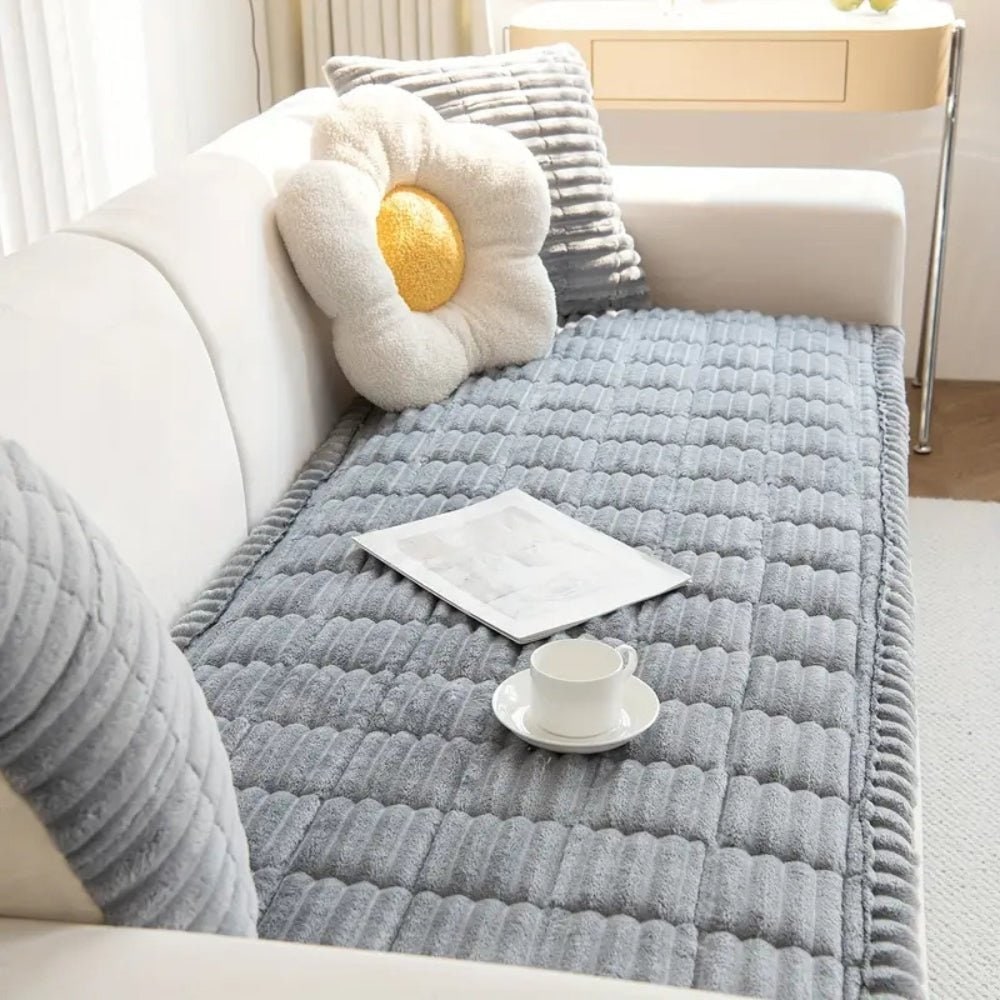 Protection d'assise de canapé matelassée en microfibre
