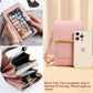 Sac bandoulière pour téléphone à fenêtre tactile et porte-cartes