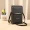 Sac bandoulière pour téléphone à fenêtre tactile et porte-cartes