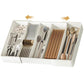 Range-couverts extensible en plastique à compartiments