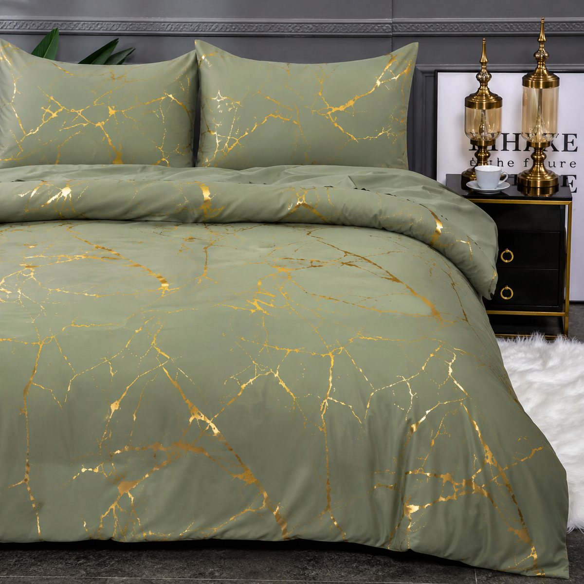 Parure de lit en tissu tissé, plusieurs motifs