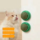 Felineau Balles d'Herbe à Chat Premium — Lot de 4 Adhésives Rotatives