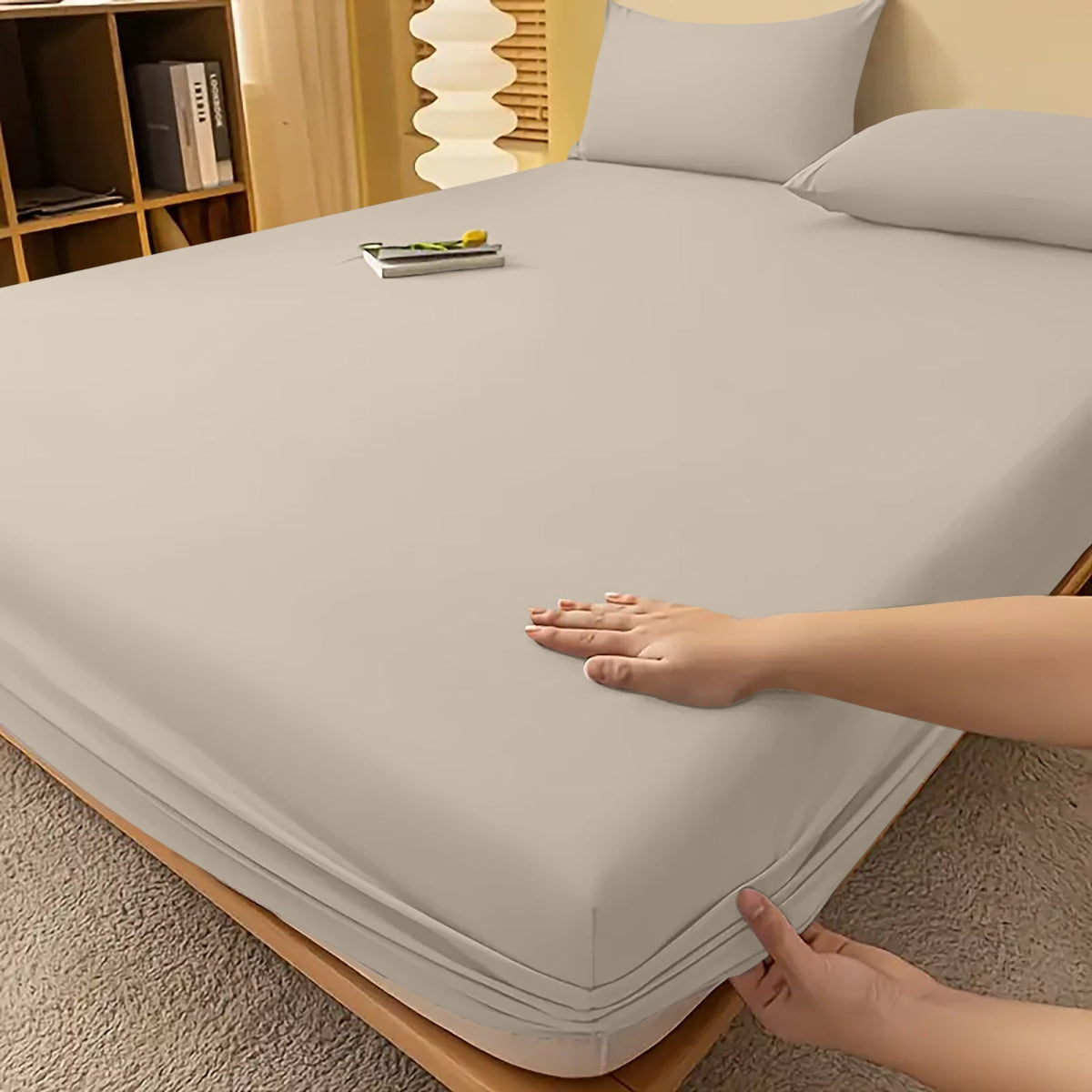 Drap-housse uni à bonnet profond de 29 cm
