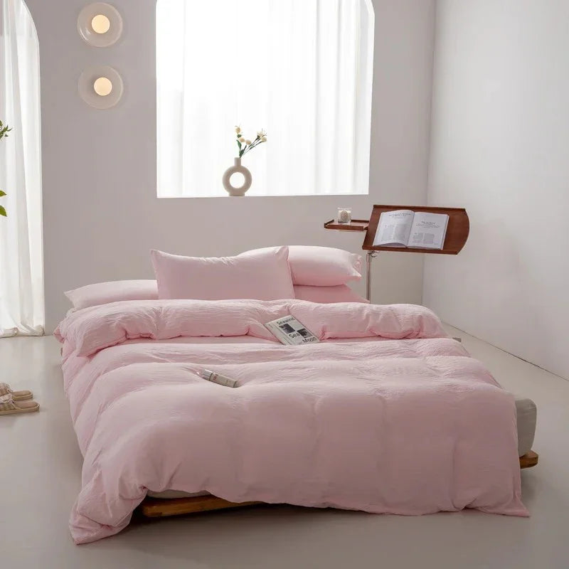 Parure de lit trois pièces avec housse de couette et deux taies