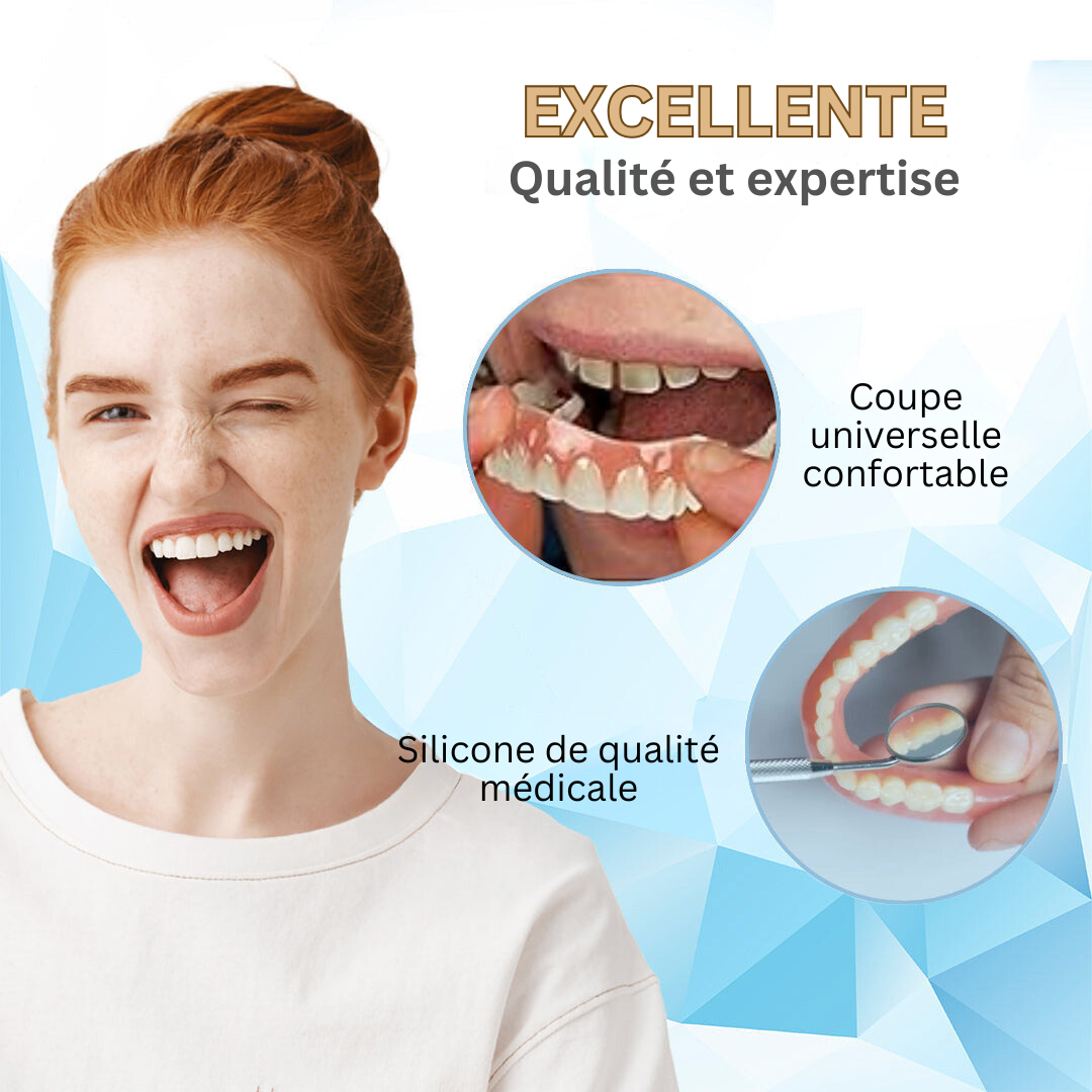Facettes dentaires cosmétiques amovibles avec bandes de moulage