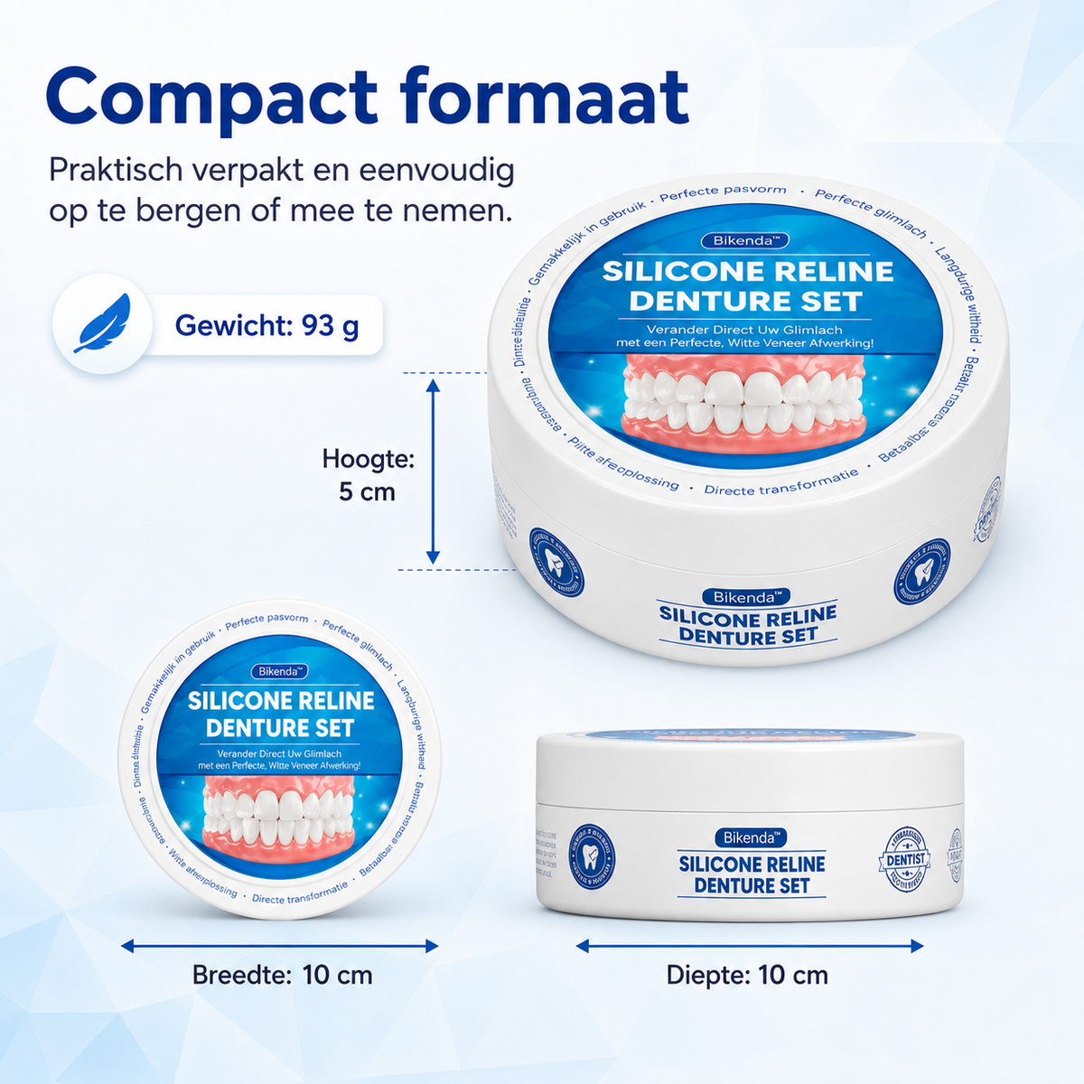 Facettes dentaires cosmétiques amovibles avec bandes de moulage