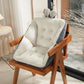 Coussin de chaise en peluche avec dossier intégré et oreilles