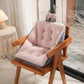 Coussin de chaise en peluche avec dossier intégré et oreilles