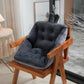Coussin de chaise en peluche avec dossier intégré et oreilles